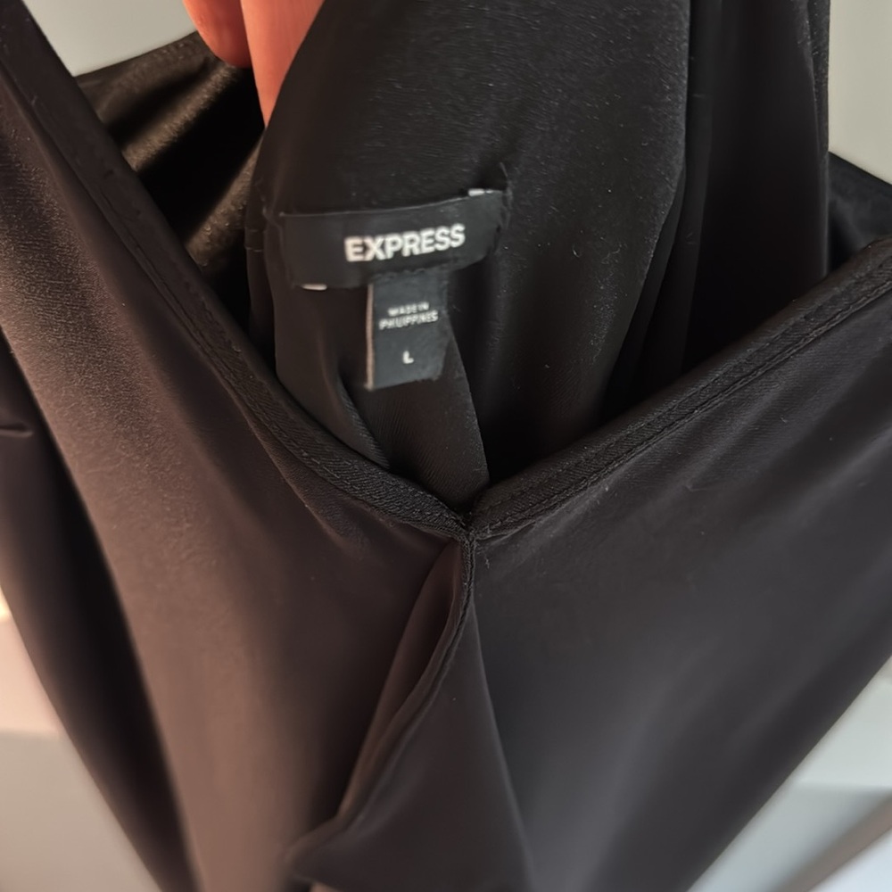 Express Black Adjustable Strap Dress - image 6